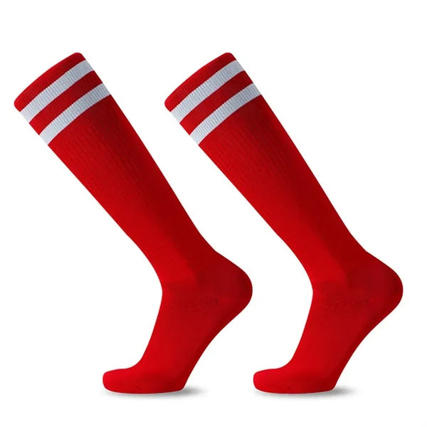Retro Striped Athletic Tube Socks with Elastic Cuff for Men