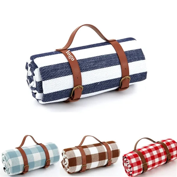 Thickened Outdoor Leather Strap Picnic And Beach Mat