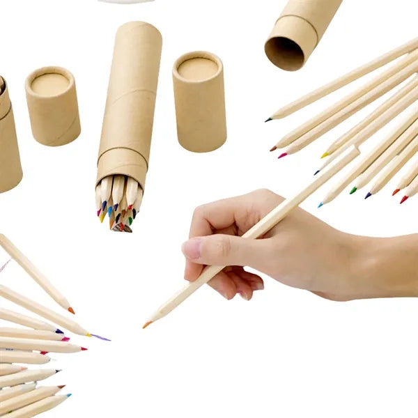 12 Pack Colored Pencils Bulk with a Tube