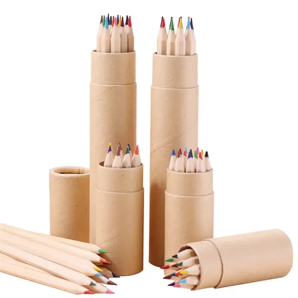 12 Pack Colored Pencils Bulk with a Tube