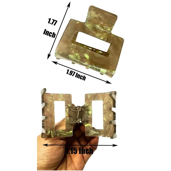 Colorful and Shining 1.97Inch Small Square Acetate Hair Clip