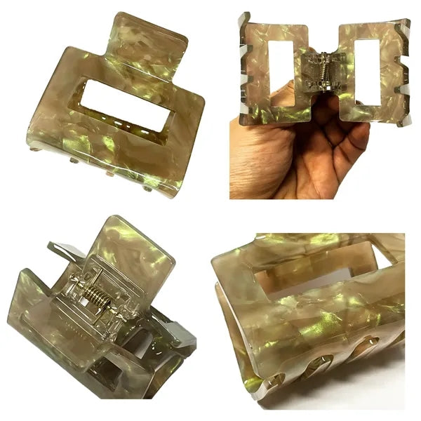 Colorful and Shining 1.97Inch Small Square Acetate Hair Clip