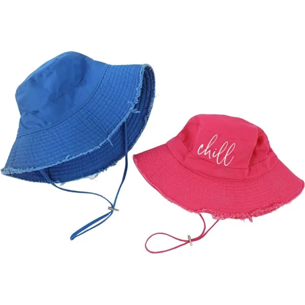 Over-the-ear fringed fishing cap