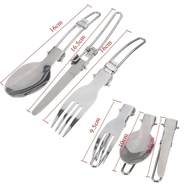 Compact Camping Cookware Set Pots, Stove & Mess Kit