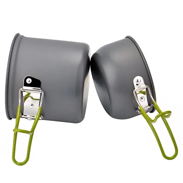 Compact Camping Cookware Set Pots, Stove & Mess Kit