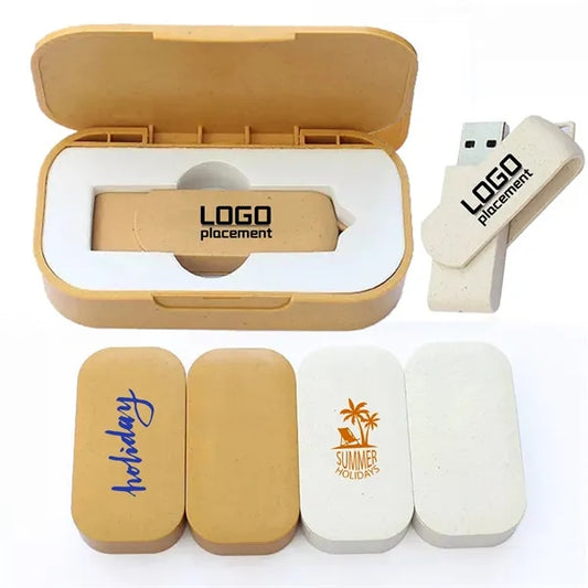 8GB Wheat Straw Eco-friendly USB Flash Drive