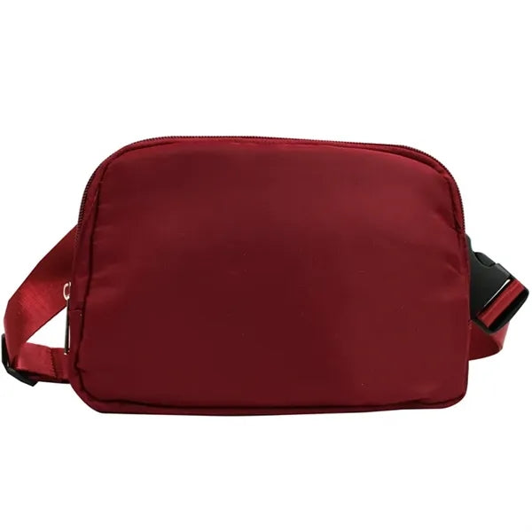 Zipper Fanny Pack Nylon Everywhere Belt Bag for Women