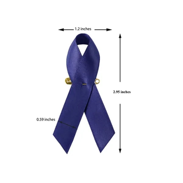 Satin Awareness Ribbons with Safety Pins