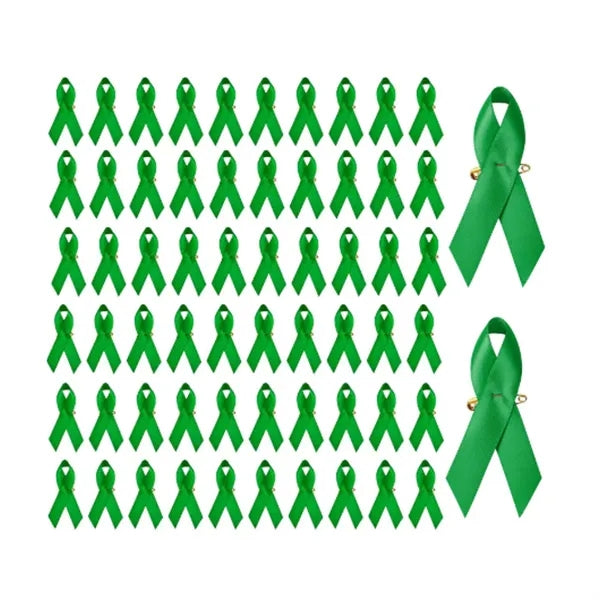 Satin Awareness Ribbons with Safety Pins