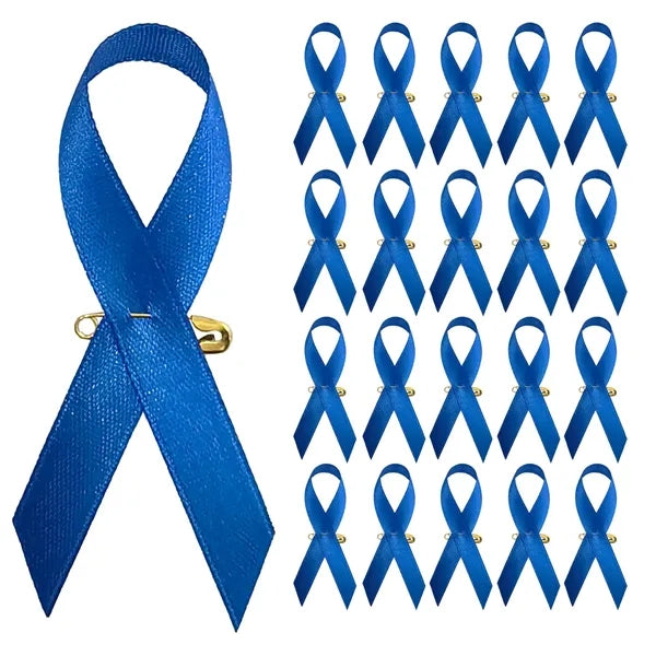 Satin Awareness Ribbons with Safety Pins