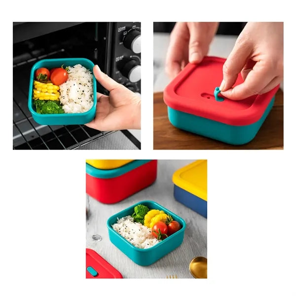 13.5 oz Silicone Bento Box with Airtight Lid