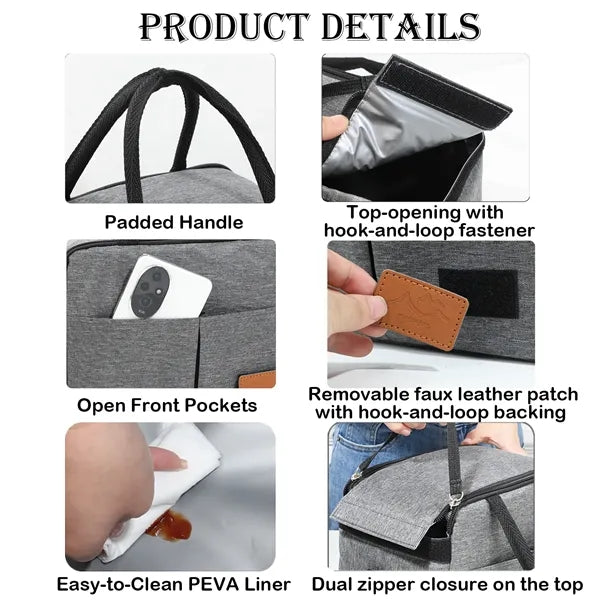 16-Can PEVA Cooler w/ Dual Zipper Top & Removable Logo Patch