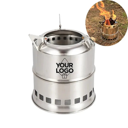 Mini Camp Stove Wood Burning Stainless Steel Portable for BB