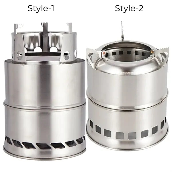 Mini Camp Stove Wood Burning Stainless Steel Portable for BB