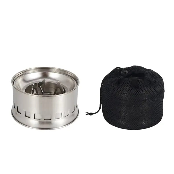 Mini Camp Stove Wood Burning Stainless Steel Portable for BB