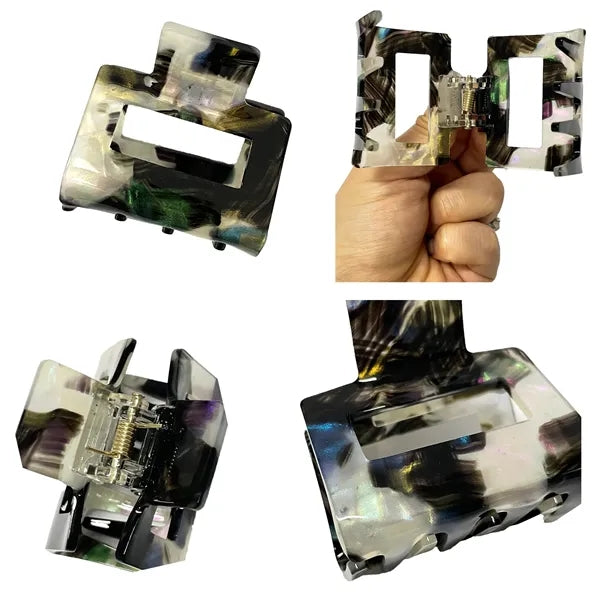 Dazzling Colors 1.97Inch Small Square Acetate Hair Clip