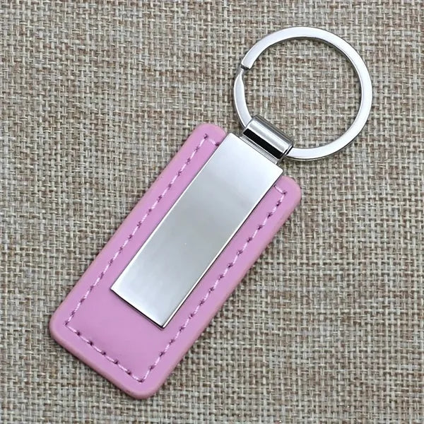 Metal Leather Keychain