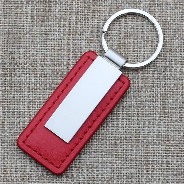 Metal Leather Keychain