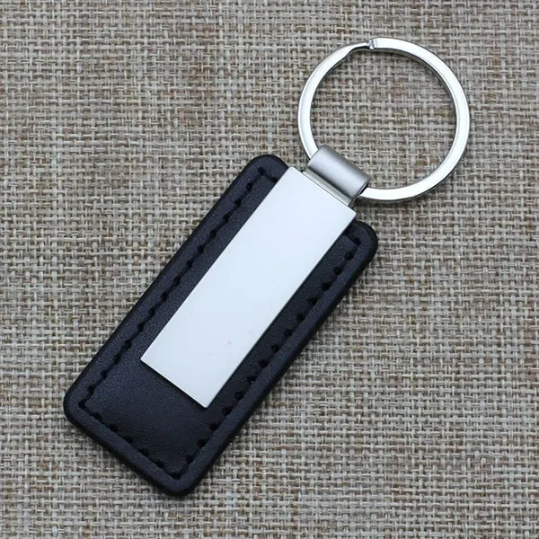 Metal Leather Keychain