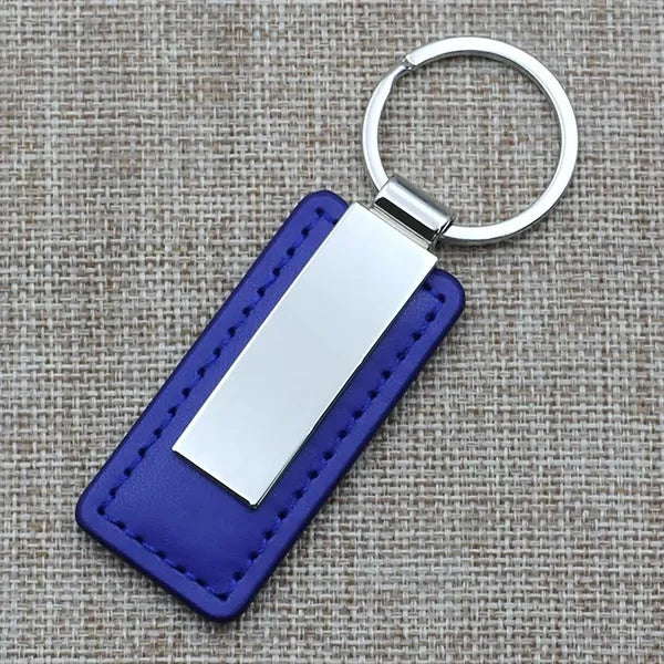 Metal Leather Keychain