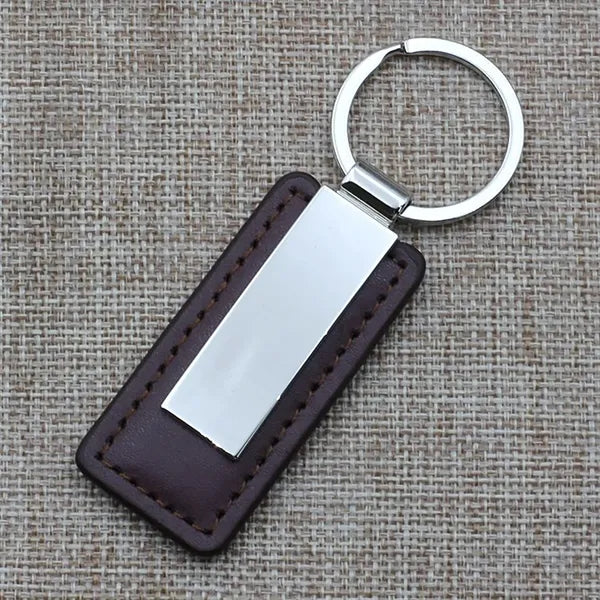 Metal Leather Keychain