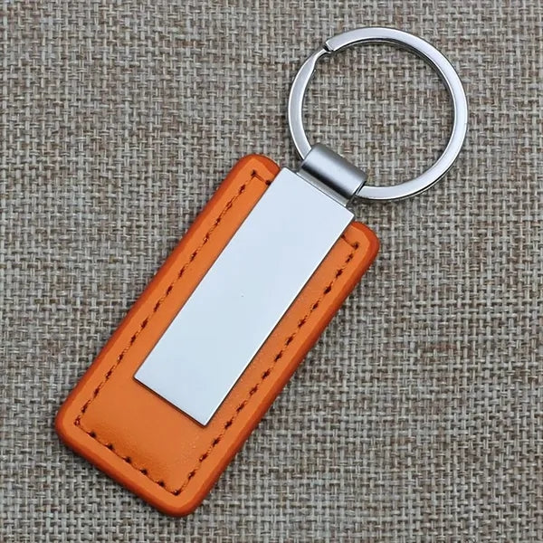 Metal Leather Keychain
