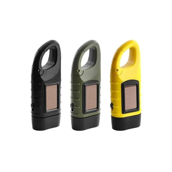 Outdoor Emergency Solar Hand Crank Flashlight