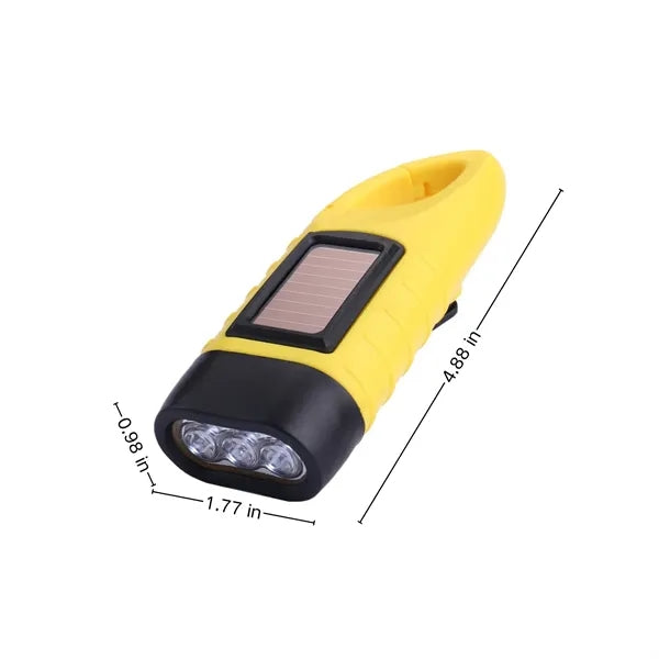 Outdoor Emergency Solar Hand Crank Flashlight