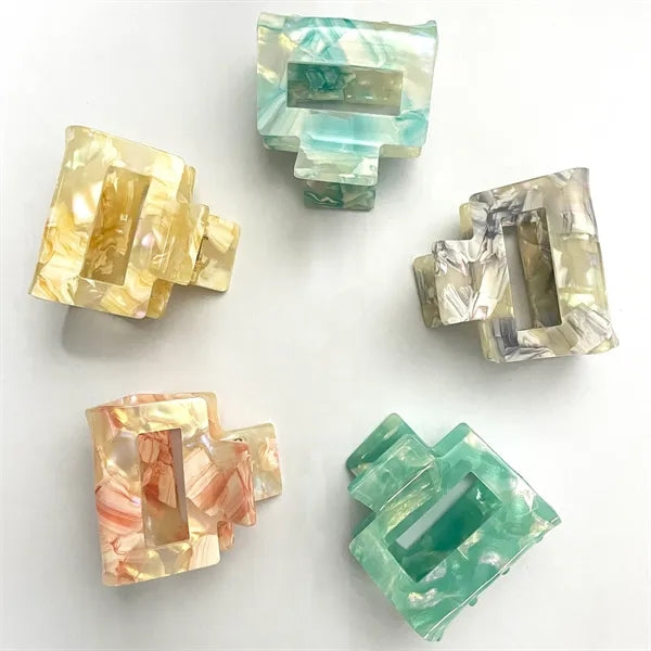 Gentle Style 1.97Inch Small Square Acetate Hair Clip