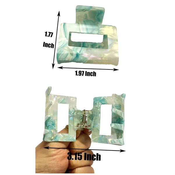 Gentle Style 1.97Inch Small Square Acetate Hair Clip