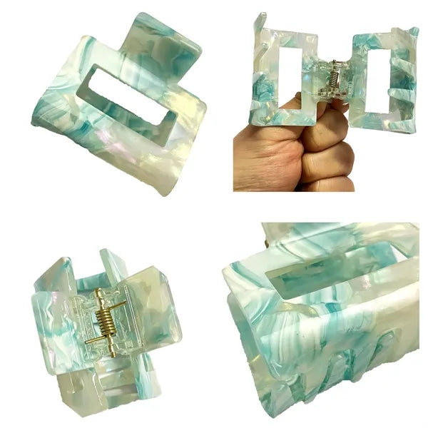 Gentle Style 1.97Inch Small Square Acetate Hair Clip