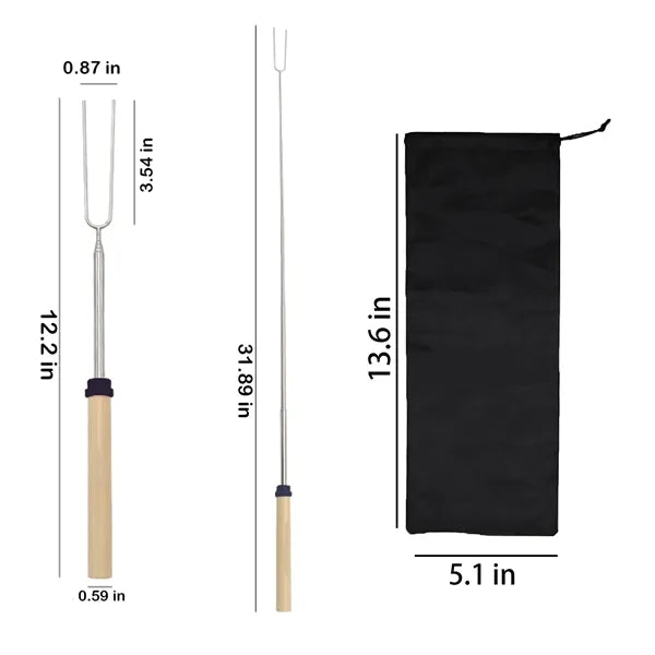 Telescopic BBQ Skewers Set of 8