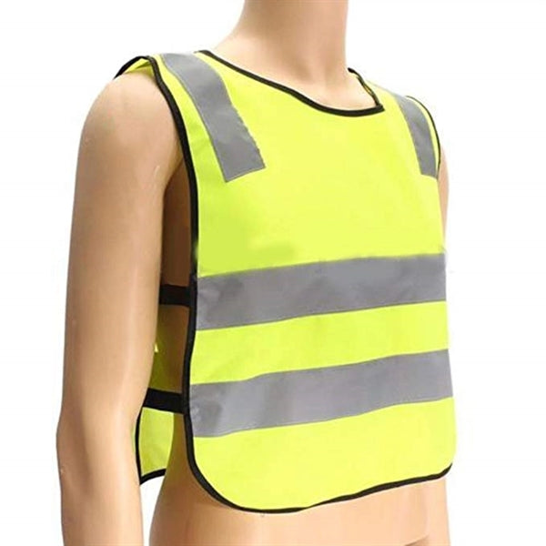 Visibility Kids Safety Vest Grey Reflective Strips