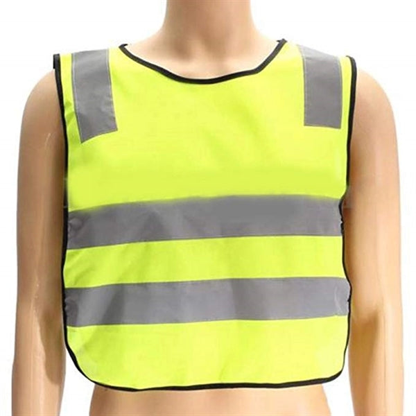 Visibility Kids Safety Vest Grey Reflective Strips