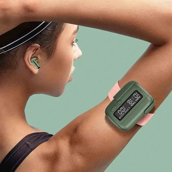Portable Wireless Earphones With Clock