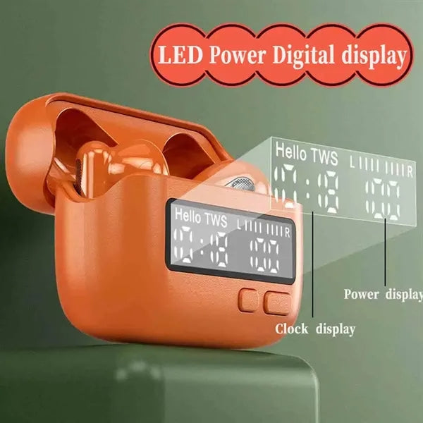 Portable Wireless Earphones With Clock
