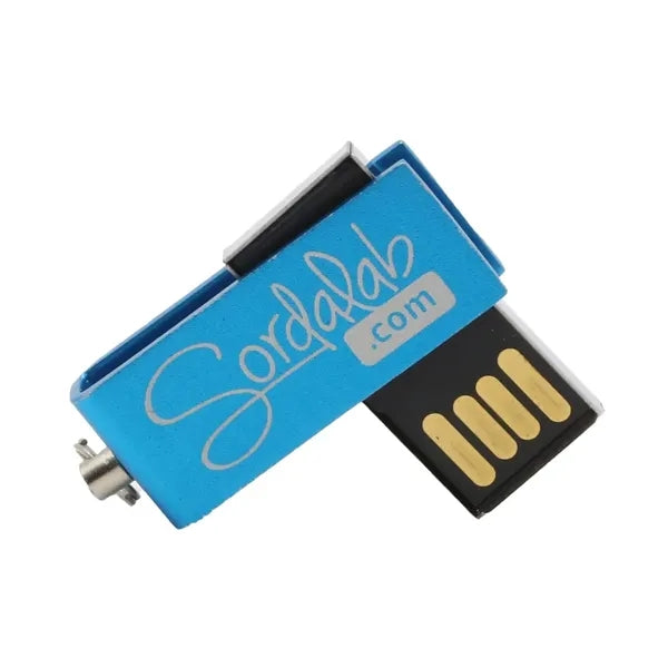 Swivel Metal Mini USB Drive with Chain