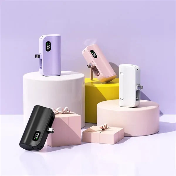 5000mAh Portable Phone Power Bank with LCD Display & Stand