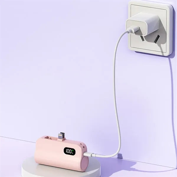 5000mAh Portable Phone Power Bank with LCD Display & Stand