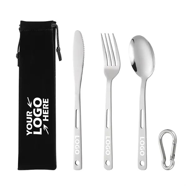 3Pcs Stainless Steel Travel Cutlery Set