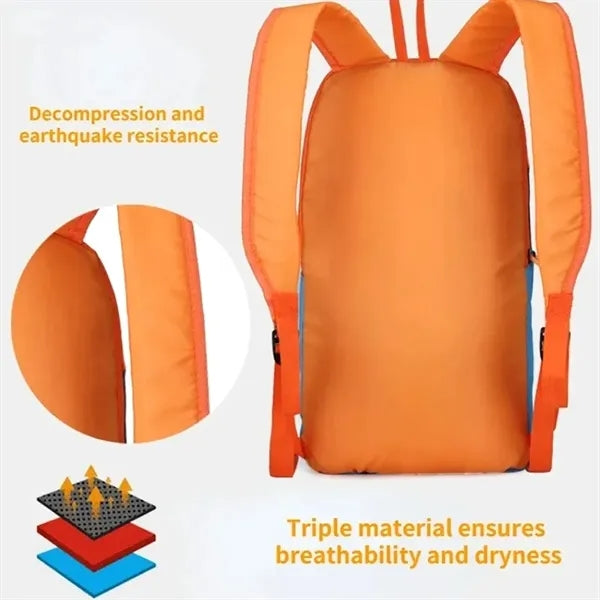 10L Waterproof Foldable Outdoor Hiking Sports Backpack