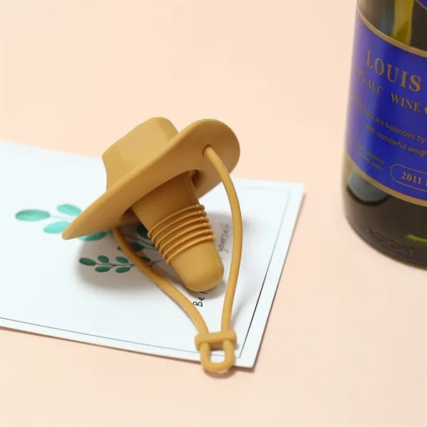 Silicone Cowboy Hat Wine Bottle Stopper