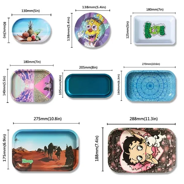 Different sizes Durable Tinplate Serving Rolling Tray