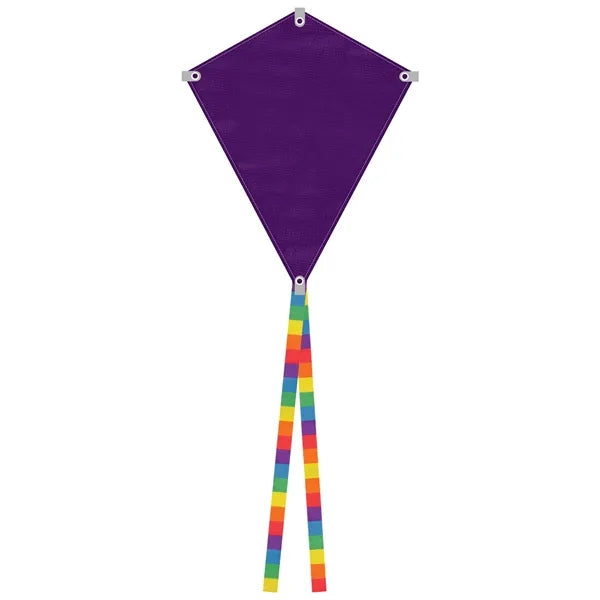 Full Color Polyester Diamond Kite Toy With String Set