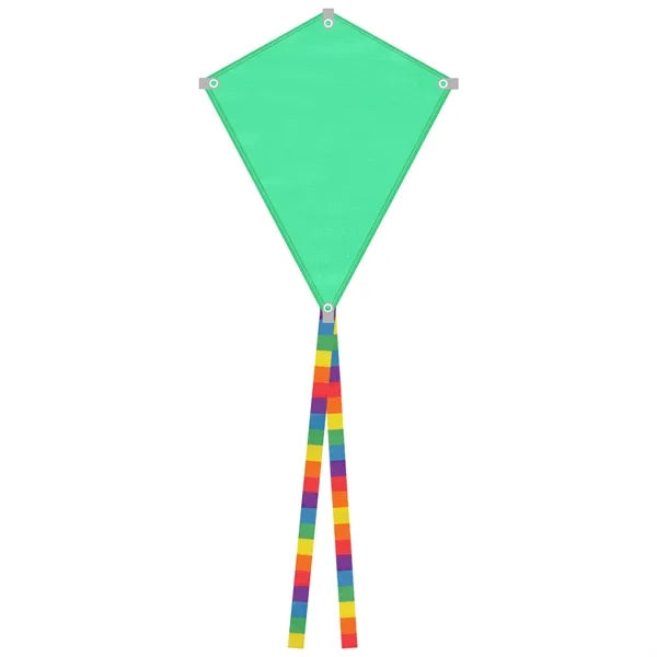 Full Color Polyester Diamond Kite Toy With String Set