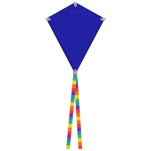 Full Color Polyester Diamond Kite Toy With String Set