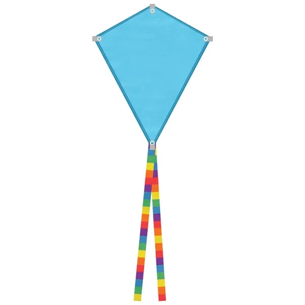 Full Color Polyester Diamond Kite Toy With String Set