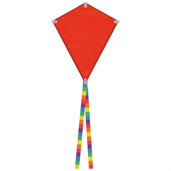 Full Color Polyester Diamond Kite Toy With String Set