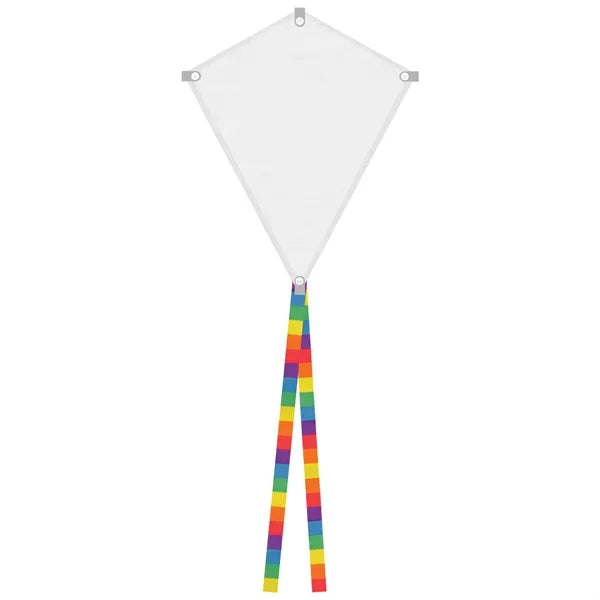 Full Color Polyester Diamond Kite Toy With String Set