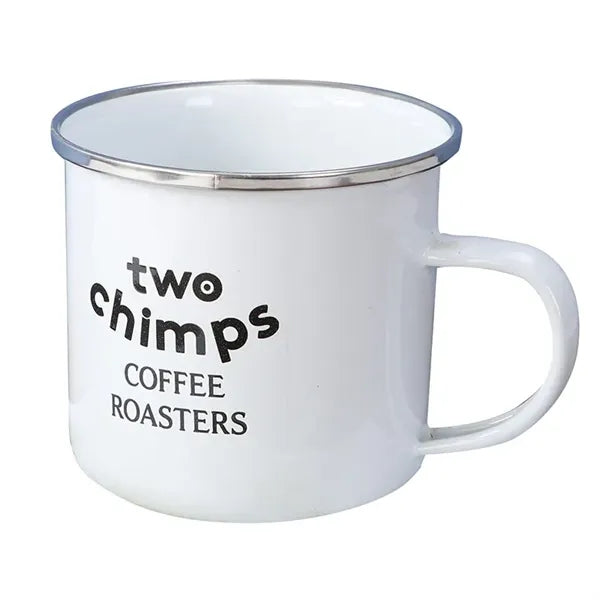 Full Color Imprint 16oz Enameled Steel Cup with Rim